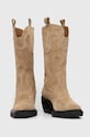 Obuv Semišové kovbojské topánky Copenhagen CPH233 béžová