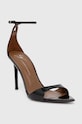 Kožené sandále Giuseppe Zanotti Intrigo viac ako 8 cm čierna I400006.002