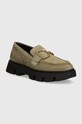 Geox mocasini din piele intoarsa D VILDE piele întoarsă verde D46UAH.00022.C3704