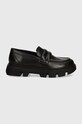 Geox mocasini de piele D VILDE D46UAC.00043.C9999 negru AW24