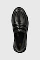 Kožené mokasíny Geox D VILDE černá D46UAC.00043.C9999