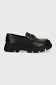 Geox bőr mokaszin D VILDE D46UAH.00043.C9999 fekete AW24