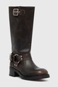 Δερμάτινες μπότες Steve Madden Beau 5-8 cm καφέ SM11003069.207