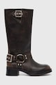 Steve Madden bőr csizma Beau SM11003069.207 barna AW24