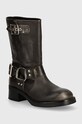 Steve Madden botki skórzane Blessing słupek brązowy SM11003172.DGL