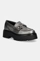 Steve Madden mokasyny Occupy platforma srebrny SM11003276.PL2