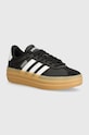 adidas sneakersy skórzane Vl Court Bold skóra zamszowa czarny IH3081