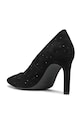 Велурени обувки с тънък ток Geox D FAVIOLA черен D468UB.00021.C9998