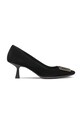 Geox tocuri din piele intoarsa D GISELDA R subțire negru D46MHC.00021.C9999