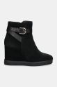 Geox cizme din piele întoarsă D ELIDEA WEDGE D46VQA.02243.C9999 negru NC24