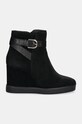 Geox botki zamszowe D ELIDEA WEDGE D46VQA.02243.C9999 czarny NC24