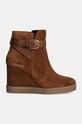 Semišové topánky Geox D ELIDEA WEDGE D46VQA.02243.CD500 hnedá NC24