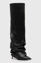 Le Silla ghete de piele Stivale Andy peste 8 cm negru 2030A100R1PPGLO001