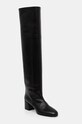 Le Silla ghete de piele Stivale Danielle 1368C050RBPPGLO001 negru AW24