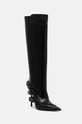 Le Silla ghete de piele Stivale Courtney peste 8 cm negru 4289C100BXPPGLO001