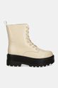 Farmářky Calvin Klein Jeans FLATFORM HIGH LACE UP MG DL YW0YW01535 béžová AW24