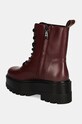 Obuv Workery Calvin Klein Jeans FLATFORM HIGH LACE UP MG DL YW0YW01535 burgundské