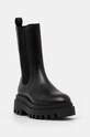 Шкіряні черевики Calvin Klein Jeans FLATFORM CHELSEA BOOT MG LTH лицьова шкіра чорний YW0YW01542