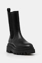 Calvin Klein Jeans ghete chelsea de piele FLATFORM CHELSEA BOOT MG LTH 5-8 cm negru YW0YW01542
