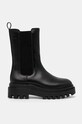 Calvin Klein Jeans ghete chelsea de piele FLATFORM CHELSEA BOOT MG LTH YW0YW01542 negru AW24