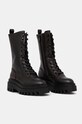 Boty Kožené workery Calvin Klein Jeans FLATFORM LACE UP BOOT MG LTH YW0YW01544 hnědá