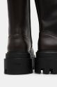 Calvin Klein Jeans bocanci de piele FLATFORM LACE UP BOOT MG LTH maro YW0YW01544