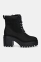 Členkové topánky Calvin Klein Jeans CHUNKY HEELED ZIP BOOT LTH YW0YW01548 čierna NC24