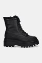 Calvin Klein Jeans botine FLATFORM LACE UP BOOT PADDED YW0YW01557 negru NC24