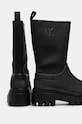 Гумові чоботи Calvin Klein Jeans FLATFORM RAINBOOT HIGH MG R чорний YW0YW01559