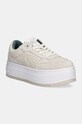 Замшевые кроссовки Calvin Klein Jeans BOLD PLATF LACEUP LOW MG SUEDE платформа бежевый YW0YW01575