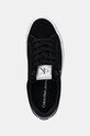 Semišové sneakers boty Calvin Klein Jeans VULC FLATFORM LACEUP LOW MG S černá YW0YW01576