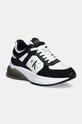 Αθλητικά Calvin Klein Jeans WEDGE RUNNER LACE UP ML MIX απομίμηση λείου δέρματος μαύρο YW0YW01577