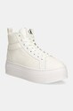 Calvin Klein Jeans sneakers BOLD PLATF MID OH MG LTH piele alb YW0YW01583