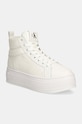 Calvin Klein Jeans sneakers BOLD PLATF MID OH MG LTH piele alb YW0YW01583