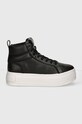 Αθλητικά Calvin Klein Jeans BOLD PLATF MID OH MG LTH YW0YW01583 μαύρο AW24