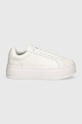 Kožené sneakers boty Calvin Klein Jeans BOLD PLATF LOW OH MG LTH YW0YW01589 bílá AW24
