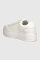 Boty Kožené sneakers boty Calvin Klein Jeans BOLD PLATF LOW OH MG LTH YW0YW01589 bílá