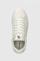 Kožené sneakers boty Calvin Klein Jeans BOLD PLATF LOW OH MG LTH bílá YW0YW01589