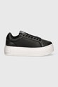 Шкіряні кросівки Calvin Klein Jeans BOLD PLATF LOW OH MG LTH YW0YW01589 чорний AW24