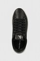 Кожени маратонки Calvin Klein Jeans BOLD PLATF LOW OH MG LTH черен YW0YW01589