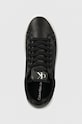 Kožne tenisice Calvin Klein Jeans BOLD PLATF LOW OH MG LTH crna YW0YW01589