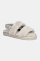 Calvin Klein Jeans papucs HOME VELCRO IN FUR bézs YW0YW01595