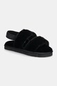 Calvin Klein Jeans papuci de casa HOME VELCRO IN FUR negru YW0YW01595