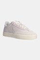 Кожаные кроссовки Calvin Klein Jeans CLASSIC CUPSOLE LOW MG MIX замш розовый YW0YW01611