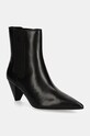 Kožené topánky chelsea Calvin Klein Jeans 55 MM CONE HEEL BOOT MG LTH textilný čierna YW0YW01676