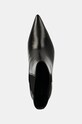 Kožené topánky chelsea Calvin Klein Jeans 55 MM CONE HEEL BOOT MG LTH čierna YW0YW01676