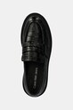 Шкіряні мокасини Calvin Klein Jeans FLATFORM LOAFER MG CROC LTH чорний YW0YW01680