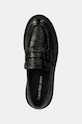 Δερμάτινα μοκασίνια Calvin Klein Jeans FLATFORM LOAFER MG CROC LTH μαύρο YW0YW01680