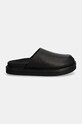 Шкіряні шльопанці Calvin Klein Jeans HOME CLOG SLIDE MG LTH YW0YW01686 чорний AW24