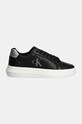Шкіряні кросівки Calvin Klein Jeans CHUNKY CUPSOLE LACEUP LTH YW0YW01687 чорний AW24